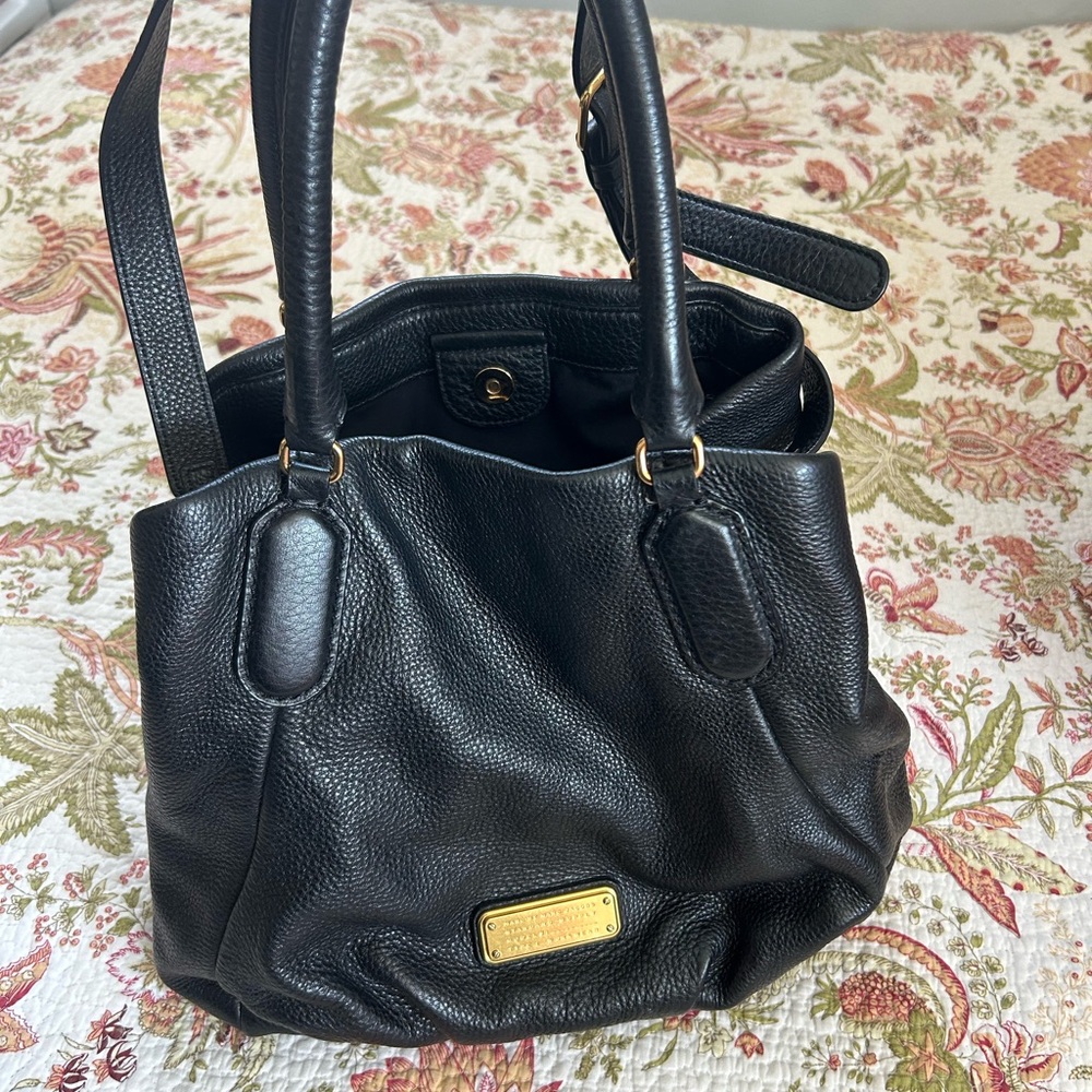 Marc By Marc Jacobs Black Shoulder Bag with Gold Accent